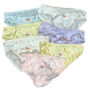 (7) Pair Vintage SO-EN Silky Satin Panties Underwear Lot New Medium